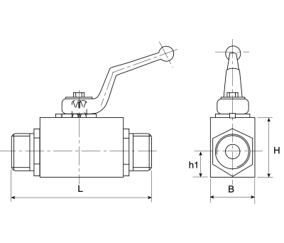 Product image for G3/8 BSPP steel two way ball valve