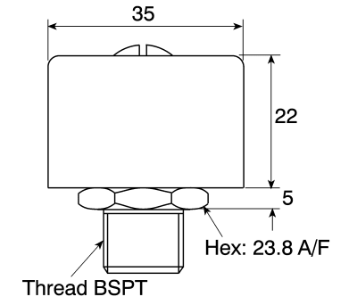 Product image for 1/2in BSPT small breather cap,35mm dia