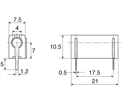 Product image for Red PCB socket,4mm