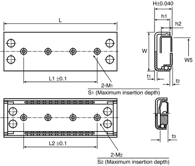 Product image for IKO Nippon Thompson Stainless Steel Linear Slide Assembly, BSP1025SL