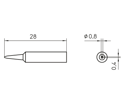 Product image for XNT H 0,8 mm   (1 tip per pack)