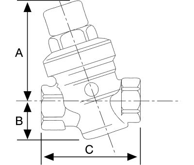 Product image for Pressure reducing valve,22mm comp