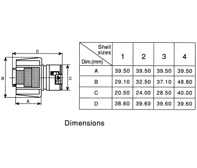 Product image for 9 WAY CABLE SOCKET,10A 1.6MM PIN,SHELL 2