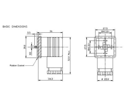 Product image for Sckt HD-PG9 LED 2 Pole + Earthing-12VDC