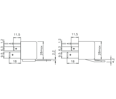 Product image for SPDT 80A (NO)/60A (NC), 12VDC WITH DIODE