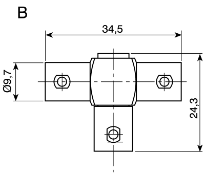 Product image for Tee 75Ω RF Adapter BNC Plug to BNC Socket 4GHz