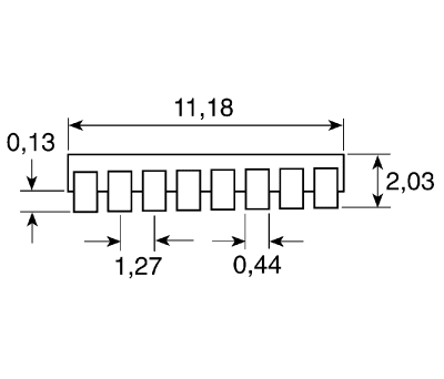 Product image for 8-isolated SMT resistor network,10K