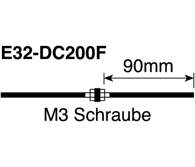 Product image for E32 diffuse w/extend tube sensor head