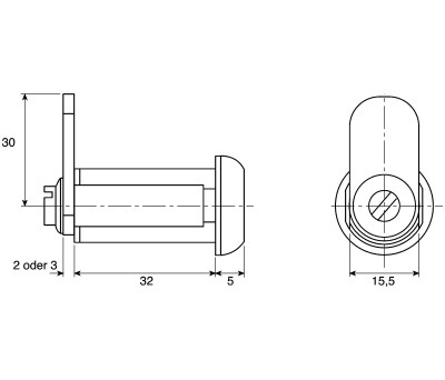 Product image for 180 DEG CAMLOCK,32MM HOUSING