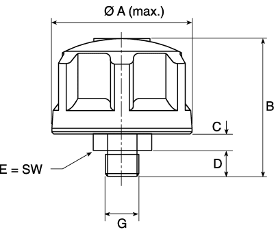 Product image for 3/4IN BSPP SCREW-ON AIR BREATHER