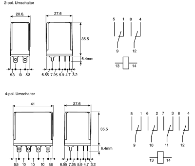 Product image for Finder Relay Socket, 250V ac for use with 56.34 Series Relay