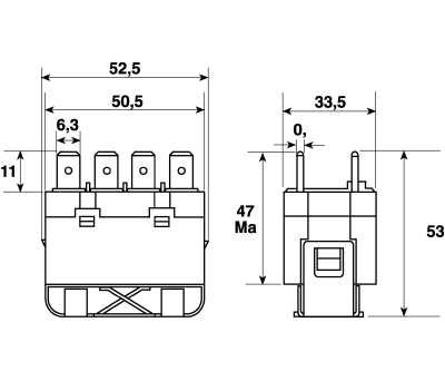 Product image for DPNO HD power relay,25A 24Vdc coil