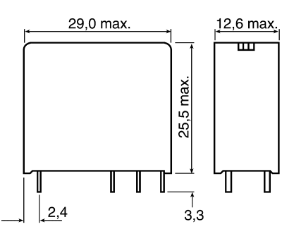 Product image for PCB Relay SPST-NO/NC 6A 24Vdc