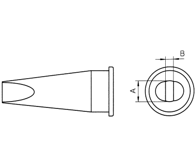 Product image for S32 solder tip-Weller WHS40 station,2mm