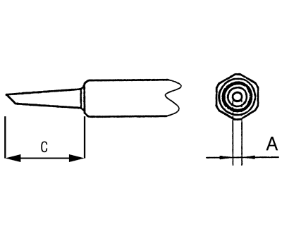 Product image for NT spade tip for WSL station,1.2mm