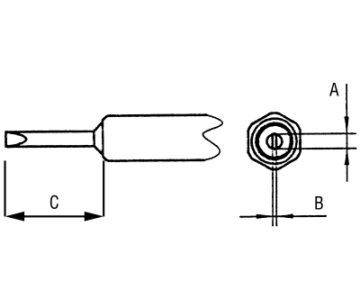 Product image for NT screwdriver tip for WSL station,2.4mm