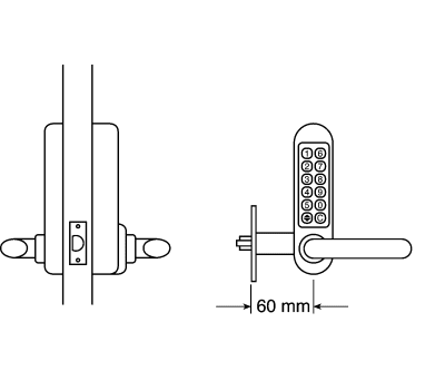 Product image for S/STEEL 505 DIGITAL DOOR LOCK W/LEVER