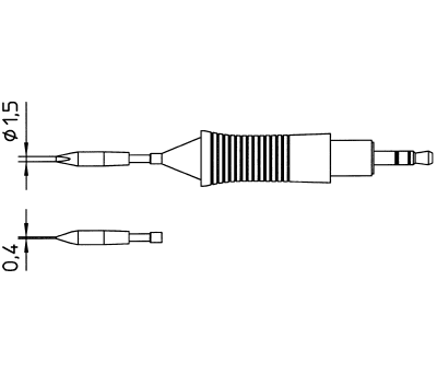 Product image for Soldering tip,RT4,chisel,1.5x0.4mm