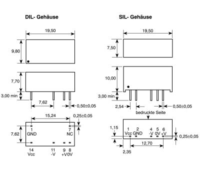 Product image for NMH0515SC unregulated DC-DC,+/-15V 2W