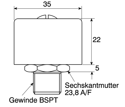 Product image for 1/2in BSPT small breather cap,35mm dia