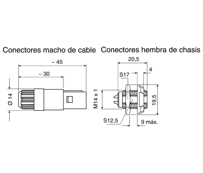 Product image for CABLE PLUG 4-WAY YELLOW