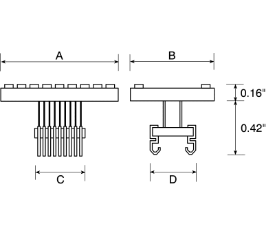 Product image for 16 WAY DIL TO SOIC SOCKET,0.3IN PITCH