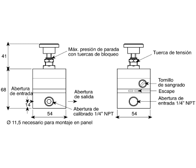 Product image for 1/4 NPT PRESSURE REGULATOR,2 - 120PSI