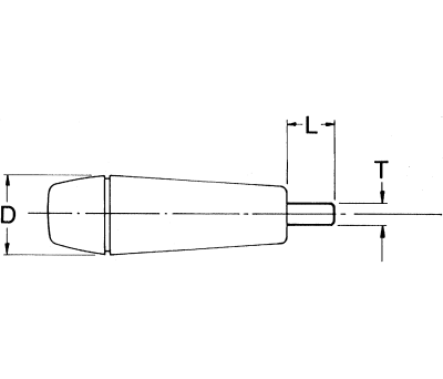 Product image for RS PRO Tapered Handle, M6 x 6mm