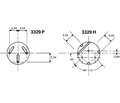 Product image for 3329H 1 turn cermet trimmer,1K 6.35mm