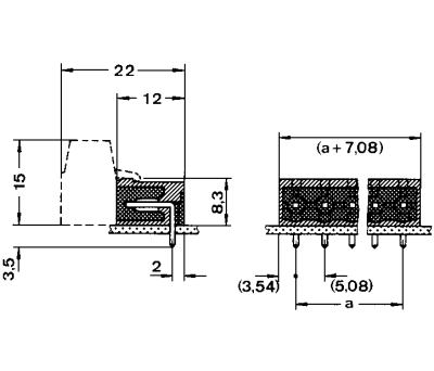 Product image for 8WAY VERTICAL CLOSED HEADER,5.08MM PITCH