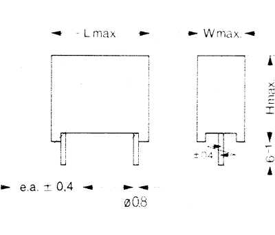 Product image for X2-MKT Capacitor 100nF 310V 15mm