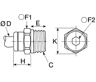 Product image for Male parallel straight adaptor,G1/8x4mm