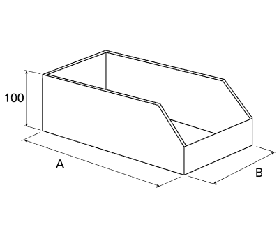 Product image for Fibreboard bin,300x200x100mm