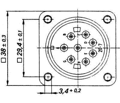 Product image for 4P CABLE SOCKET,SOLDER TERMINATION 10A