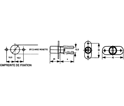 Product image for HORIZONTAL PEDESTAL LOCK,22MM HOUSING