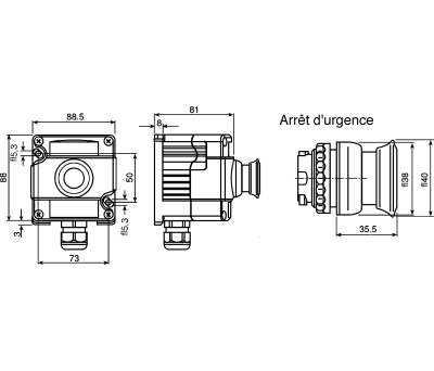 Product image for SINGLE EMERGENCY STOP CONTROL STATION