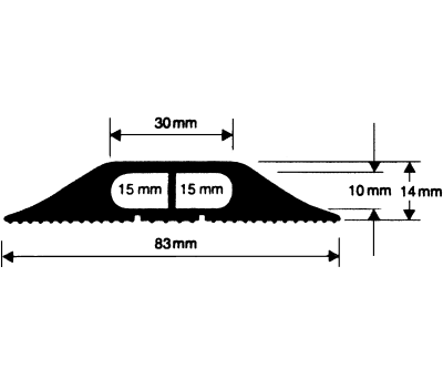 Product image for BLACK BNC3 POWER CABLE PROTECTOR,4.5M L