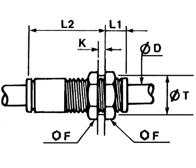 Product image for Pneumatic bulkhead push-in connector,4mm