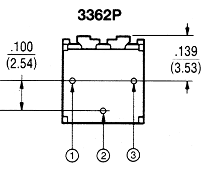 Product image for 10kΩ, Through Hole Trimmer Potentiometer 0.5W Top Adjust Bourns, 3362