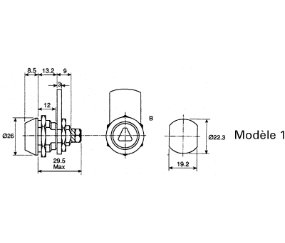 Product image for IP65 CAMLOCK,12MM HOUSING