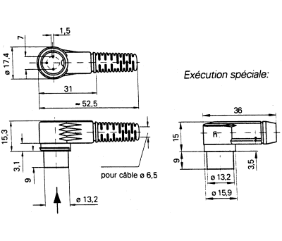 Product image for 7 way 90 deg plastic DIN cable plug,4A