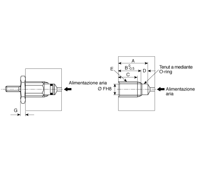 Product image for SINGLE ACTING PIN CYLINDER,10X10MM