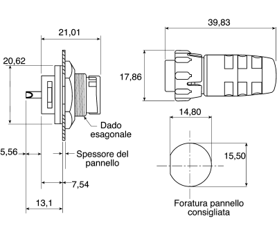 Product image for 5 WAY PANEL MOUNT PLUG,7.5A