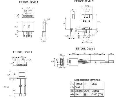 Product image for Omron Cable & Connector for use with EE-PSX303N, EE-PSX403N, EE-SPW311, EE-SPW411, EE-SPY31, EE-SPY41, EE-SX47,