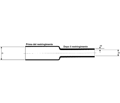 Product image for TE Connectivity Heat Shrink Tubing, Black 4.8mm Sleeve Dia. x 50m Length 2:1 Ratio, DR-25 Series