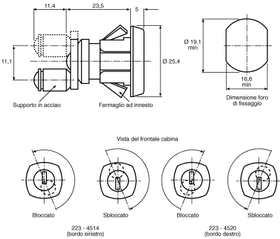 Product image for LEFT EDGE MULTI-DRAW LOCK,23.5MM HOUSING