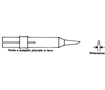 Product image for CHISEL TIP-ANTEX50 SOLDERING IRON,2.3MM