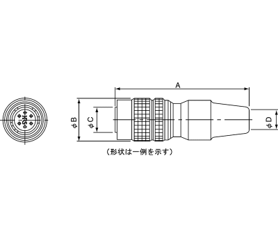 Product image for CONNECTOR, PLUG, MALE, CIRCULAR, 4POLE