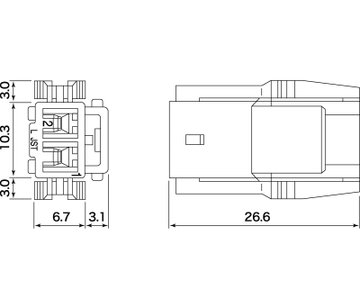 Product image for CONNECTOR,PLASTIC HOUSING LANCE,MULTIPO