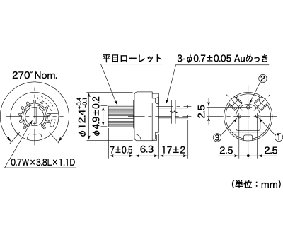 Product image for POTENTIOMETER,TRIMMER,MULTITURN,SMD,10K